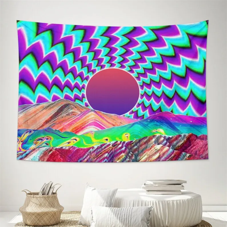 Trippy Mountain психоделический гобелен Tapestry, яркий Природный стиль, стиль бохо, для спальни
Trippy Mountain психоделический гобелен Tapestry, яркий Природный стиль, стиль бохо, для спальни
