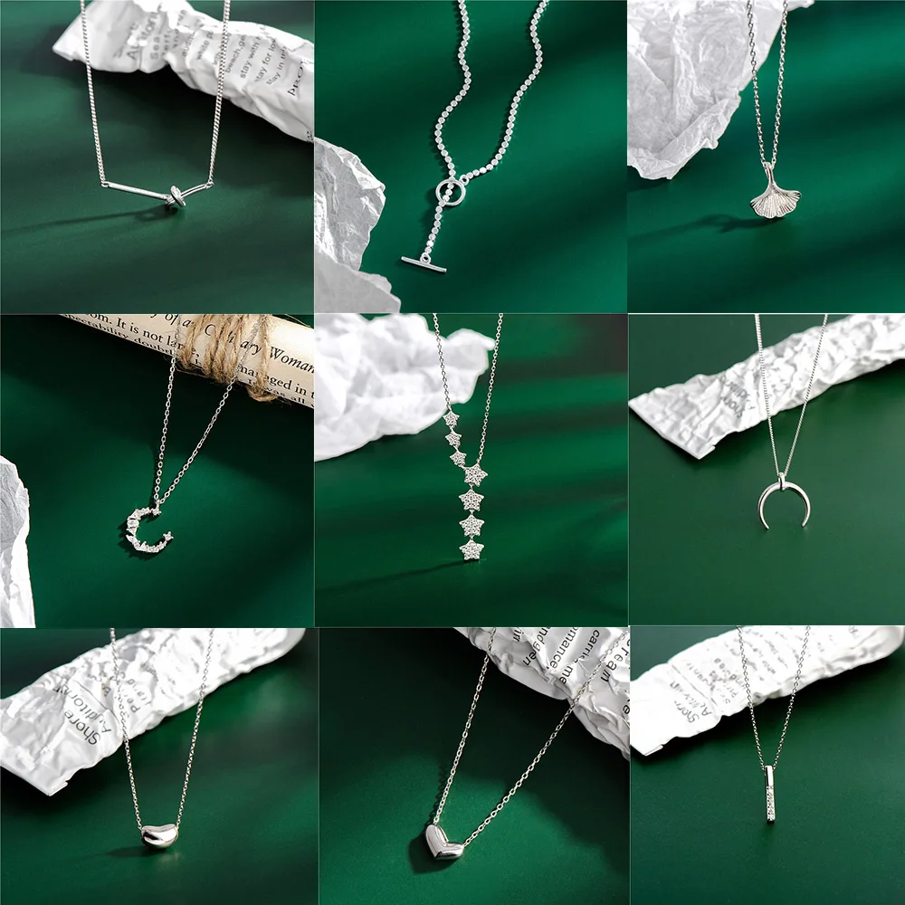 925 Silver Color Necklace for Women Simple Irregular Heart Moon Trendy Geometric Handmade Chocker Fine Jewelry
925 Silver Color Necklace for Women Simple Irregular Heart Moon Trendy Geometric Handmade Chocker Fine Jewelry