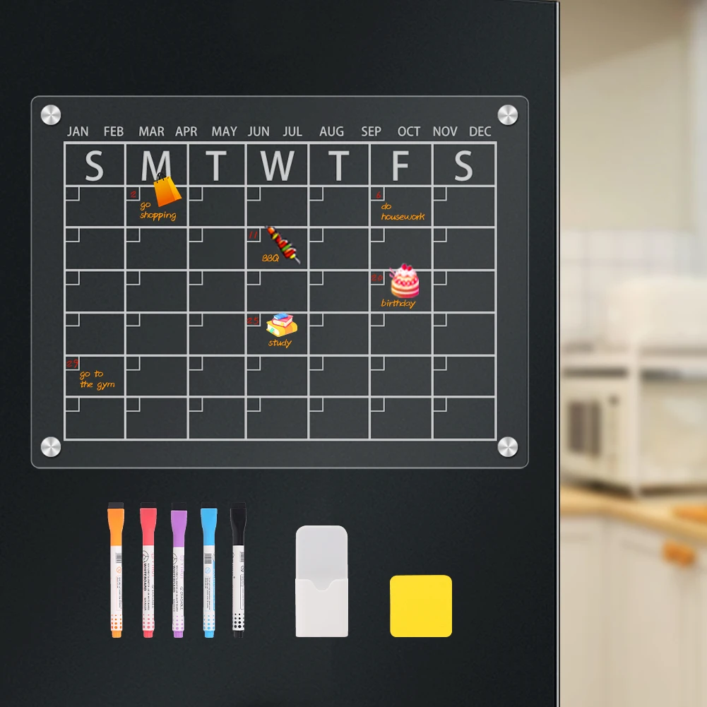 Acrylic Magnetic Monthly Calendar For Refrigerator Set Of 1 Clear Dry Erase Board Calendar For Refrigerator Reusable Notepads
Acrylic Magnetic Monthly Calendar For Refrigerator Set Of 1 Clear Dry Erase Board Calendar For Refrigerator Reusable Notepads