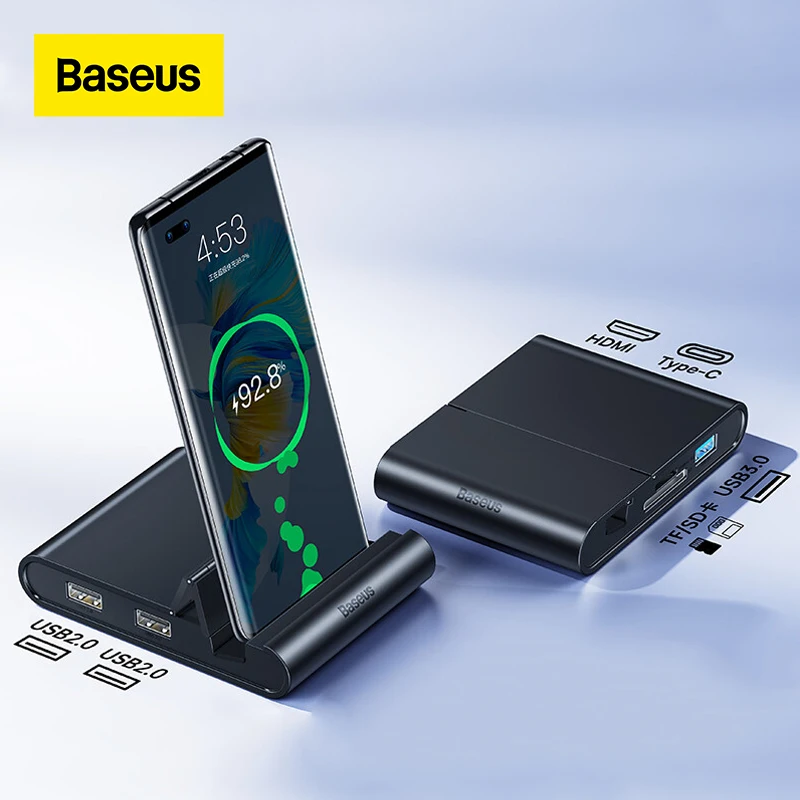Док-станция Baseus Usb C для Huawei P40/Samsung S20/Note 20/Type |