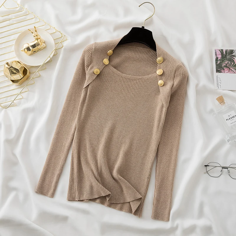 U Neck Slim Women Knitting Pullover Sweater Fake Two Piece Solid Knitwear Button Casual Autumn Winter New Fashion Sweter Mujer
U Neck Slim Women Knitting Pullover Sweater Fake Two Piece Solid Knitwear Button Casual Autumn Winter New Fashion Sweter Mujer
