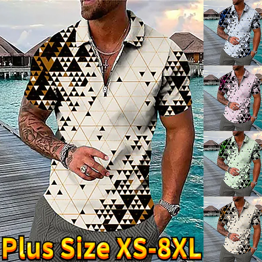 Street Style T-shirt Summer Men's Retro 3d Print Polo Shirt Zipper Lapel Pullover Fashion Short Sleeve Men's Casual Top XS-8XL
Street Style T-shirt Summer Men's Retro 3d Print Polo Shirt Zipper Lapel Pullover Fashion Short Sleeve Men's Casual Top XS-8XL