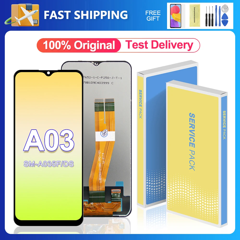 Оригинальный экран 6,5 дюйма для Samsung Galaxy A03, ЖК-дисплей, сенсорный экран, дигитайзер в сборе, запасные части, зеркальный ЖК-экран 
Оригинальный экран 6,5 дюйма для Samsung Galaxy A03, ЖК-дисплей, сенсорный экран, дигитайзер в сборе, запасные части, зеркальный ЖК-экран