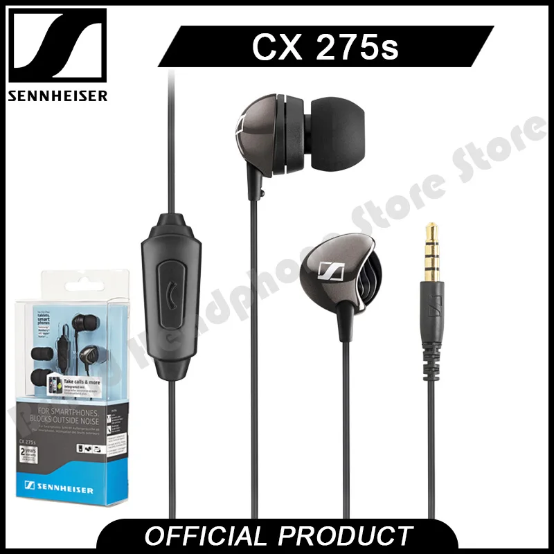 Original Sennheiser CX275s 3.5mm In-Ear Headphone Mic/Control Bass Sport Headset for iPhone for Samsung huawei Android phones
Original Sennheiser CX275s 3.5mm In-Ear Headphone Mic/Control Bass Sport Headset for iPhone for Samsung huawei Android phones