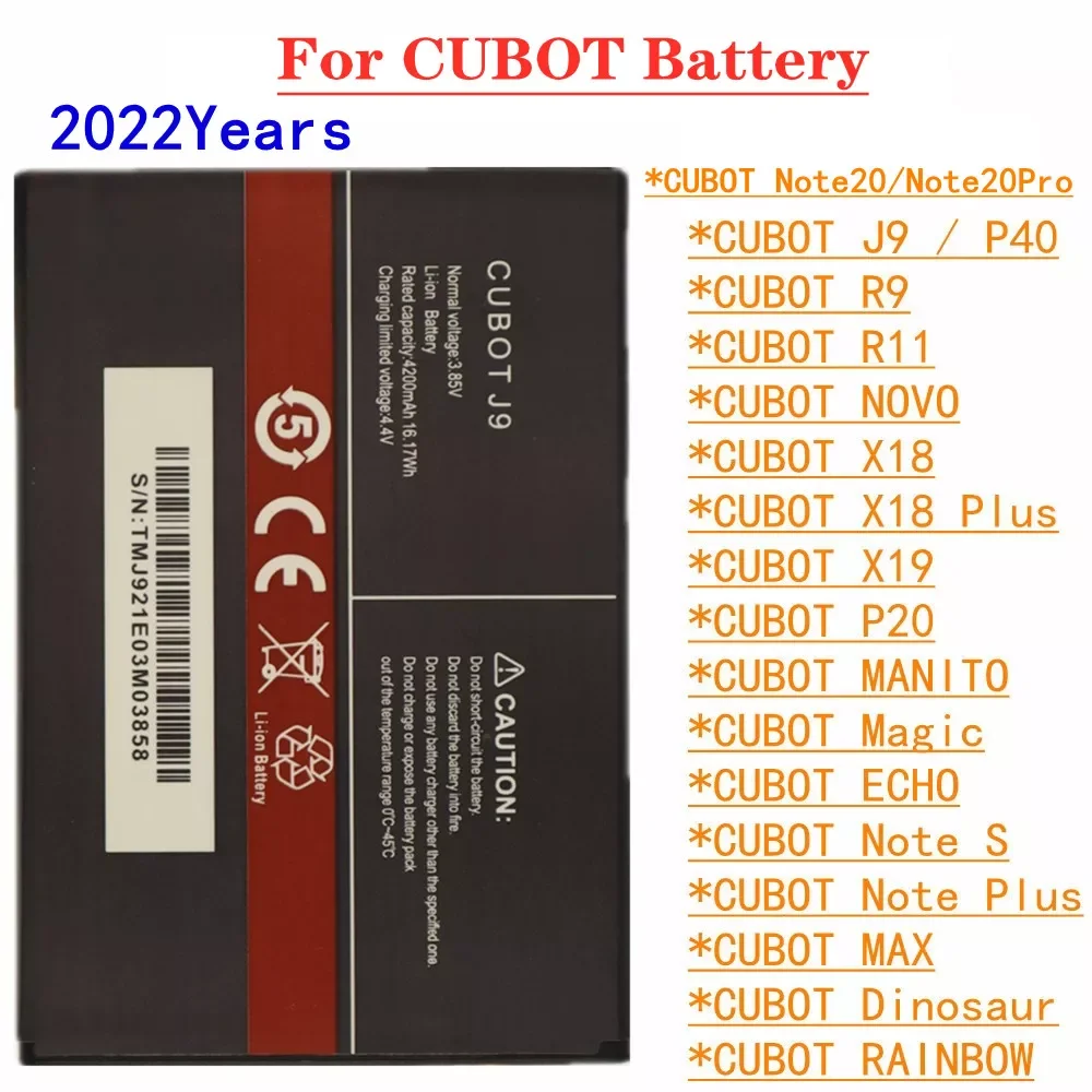 New 100% Original Battery For CUBOT J9 P40 P50 R9 R11 RAINBOW NOVO MANITO Magic ECHO X18 Note S Plus 20 Pro MAX Dinosaur X19 P20
New 100% Original Battery For CUBOT J9 P40 P50 R9 R11 RAINBOW NOVO MANITO Magic ECHO X18 Note S Plus 20 Pro MAX Dinosaur X19 P20