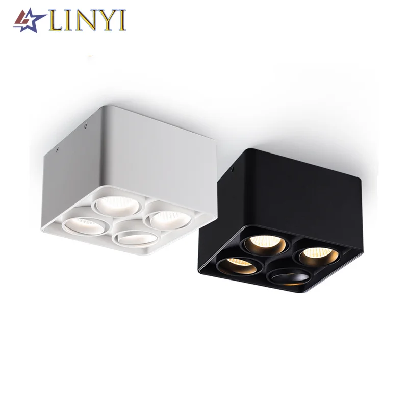 4 Head Surface Mounted Square LED COB Anti-glare Downlights 48W Dimmable 110V 220V Adjustable Led Ceiling Spotlight Decoration
4 Head Surface Mounted Square LED COB Anti-glare Downlights 48W Dimmable 110V 220V Adjustable Led Ceiling Spotlight Decoration