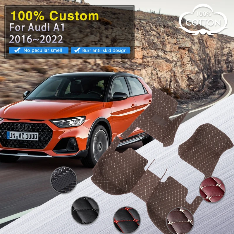 

Car Mats For Audi A1 2016~2022 GB Waterproof Rug Auto Interior Parts Carpet Pad Luxury Leather Floor Mat Set Car Accessories