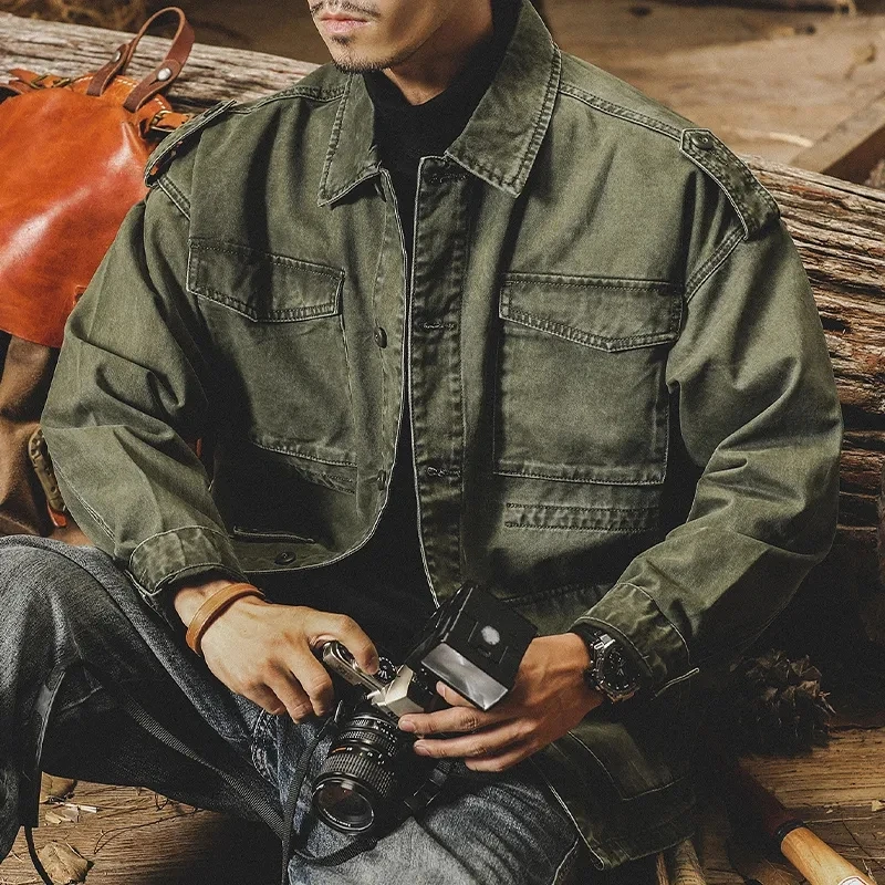 Cargo Jacket Men Vintage Outdoor Leisure Coat Military Thin Multi -pocket Cotton Jacket Luxury Brand Clothing
Cargo Jacket Men Vintage Outdoor Leisure Coat Military Thin Multi -pocket Cotton Jacket Luxury Brand Clothing