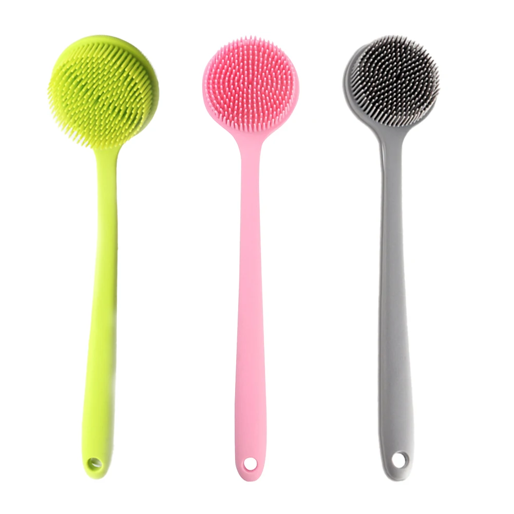 2 In 1 Long Handle Silicone Bath Body Brushes Multi-Function Double Sided Massage Cleaning Skin Care Brush Bathroom Supplies 
2 In 1 Long Handle Silicone Bath Body Brushes Multi-Function Double Sided Massage Cleaning Skin Care Brush Bathroom Supplies