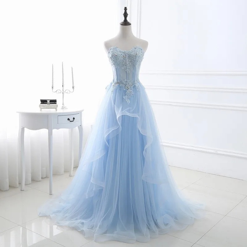 Ashely Alsa Light Blue Prom Party Dresses Strapless Applique Long Women Formal Occasion Gown Evening Quinceanera Dress AA414
Ashely Alsa Light Blue Prom Party Dresses Strapless Applique Long Women Formal Occasion Gown Evening Quinceanera Dress AA414