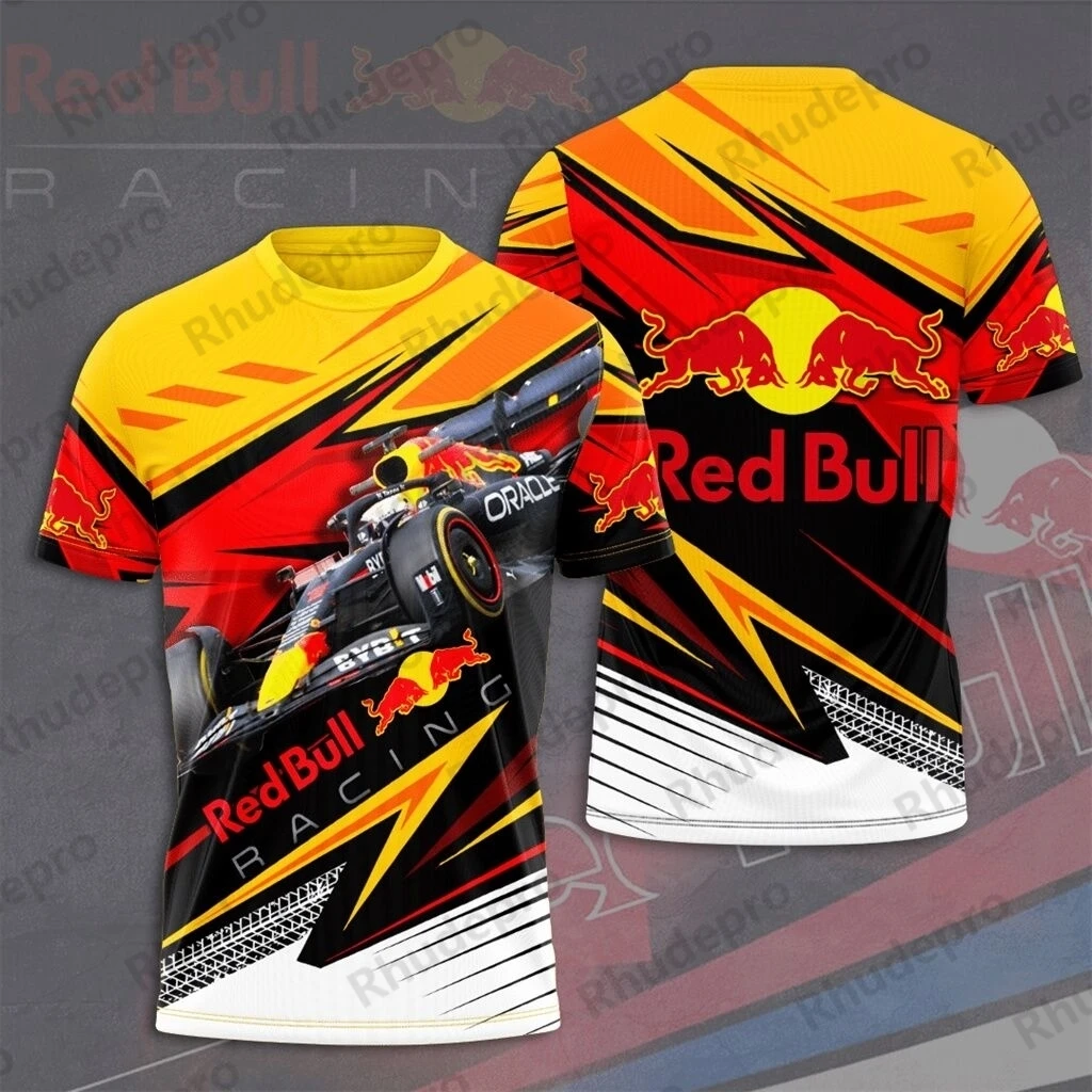 Новая модная мужская повседневная спортивная футболка Red Bull Racing с 3D принтом и