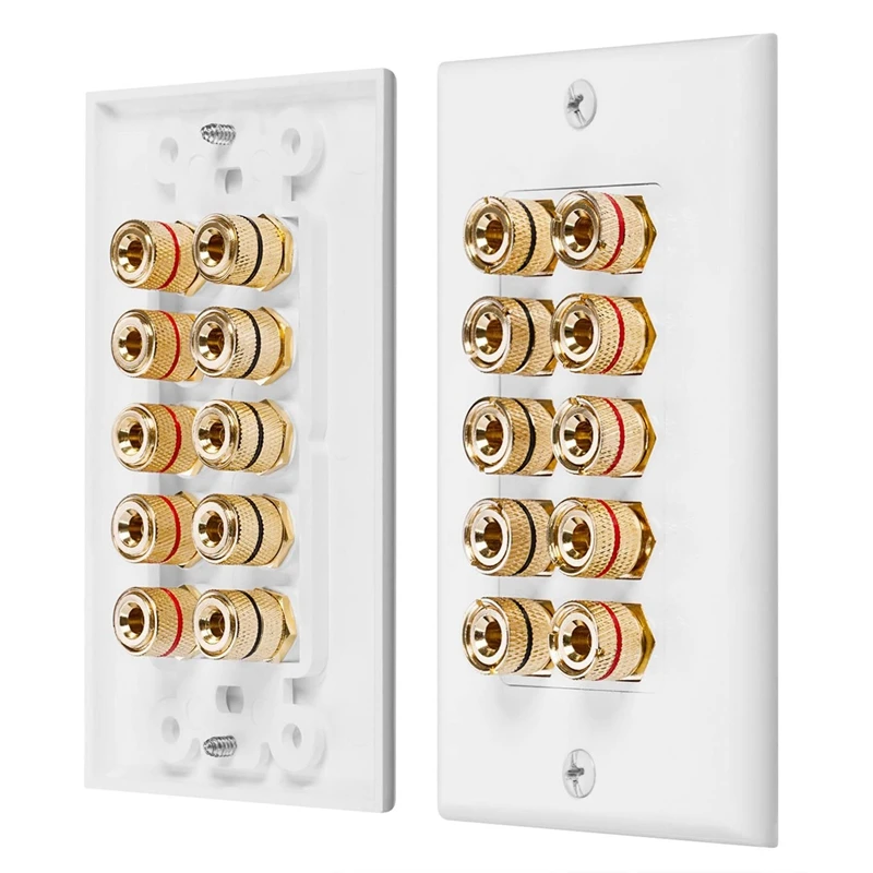Home Theater Wall Plate - Premium Quality Gold Plated Copper Banana Binding Post Coupler Type Audio Wall Plate
Home Theater Wall Plate - Premium Quality Gold Plated Copper Banana Binding Post Coupler Type Audio Wall Plate