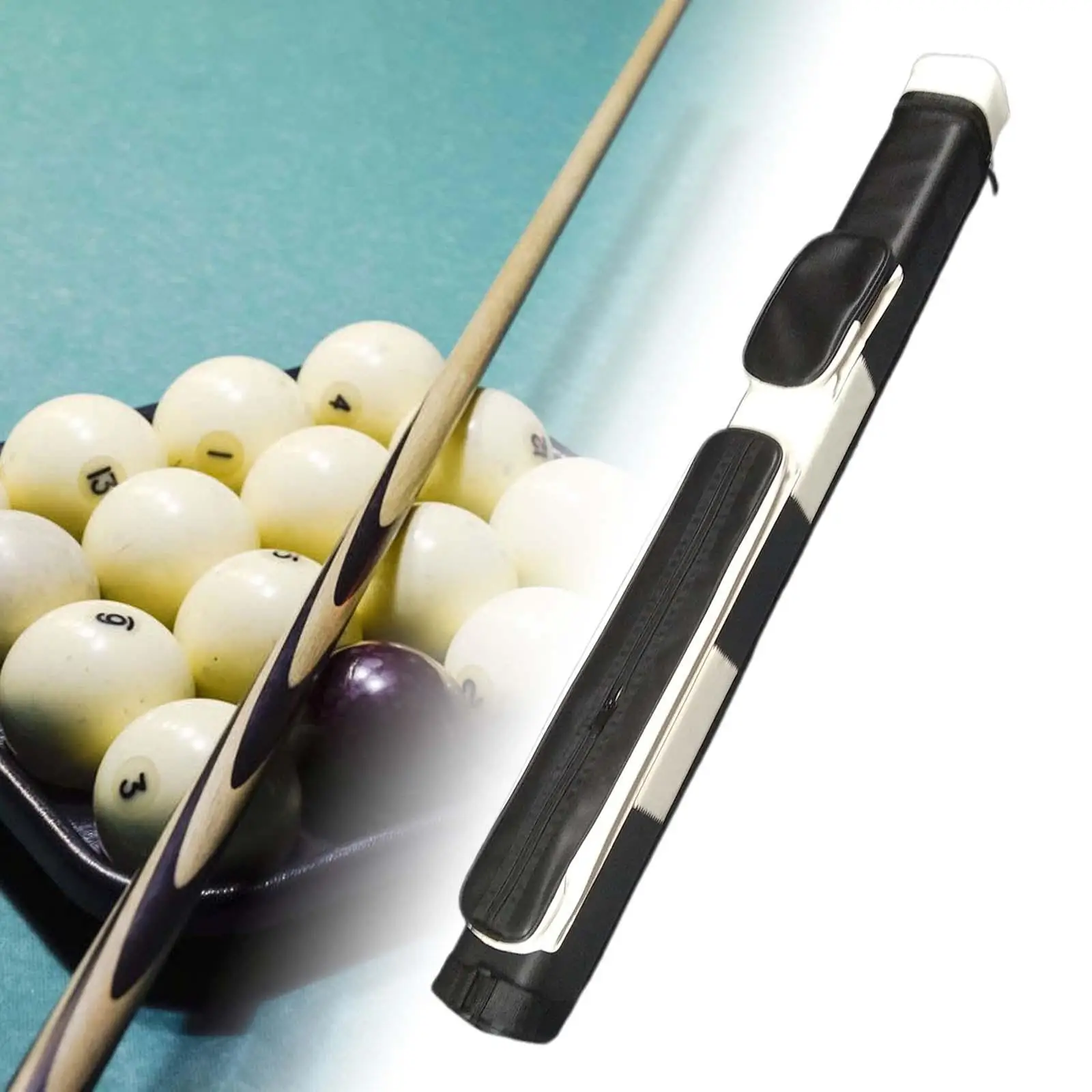 Pool Cue Case, 1/2 4 Holes Portable Billiard Cue Bag with Divider, Billiard Pool Cue Sticks Carrying Case
Pool Cue Case, 1/2 4 Holes Portable Billiard Cue Bag with Divider, Billiard Pool Cue Sticks Carrying Case
