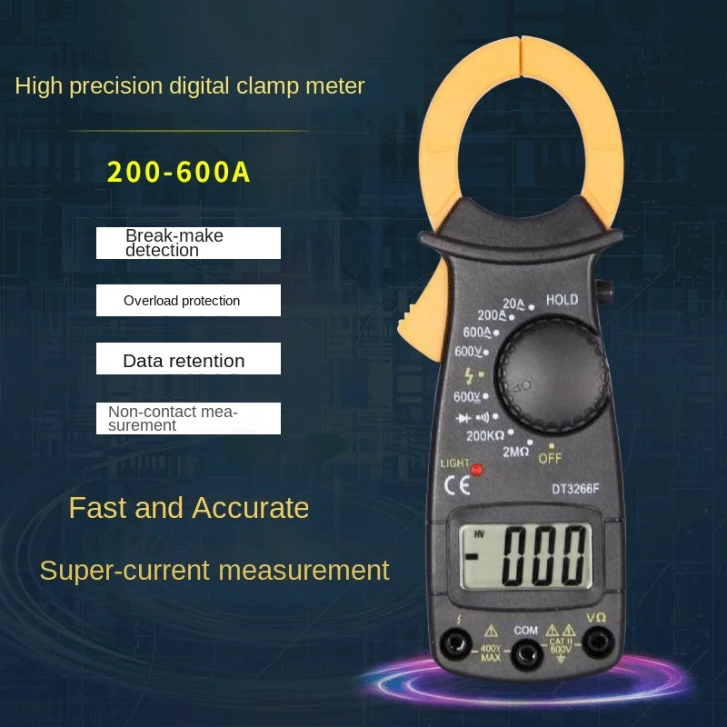 Digital Multimeter High Precision Automatic Electrician Multimeter Intelligent Anti-Burning Household Clamp-Type Multimeter Tool
Digital Multimeter High Precision Automatic Electrician Multimeter Intelligent Anti-Burning Household Clamp-Type Multimeter Tool