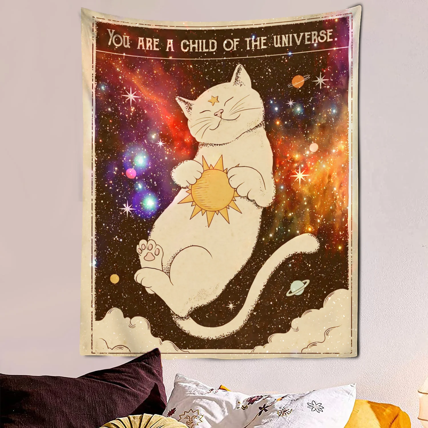 Kawaii Comics Dream Cat Card Гобелен 100% полиэстер
Kawaii Comics Dream Cat Card Гобелен 100% полиэстер