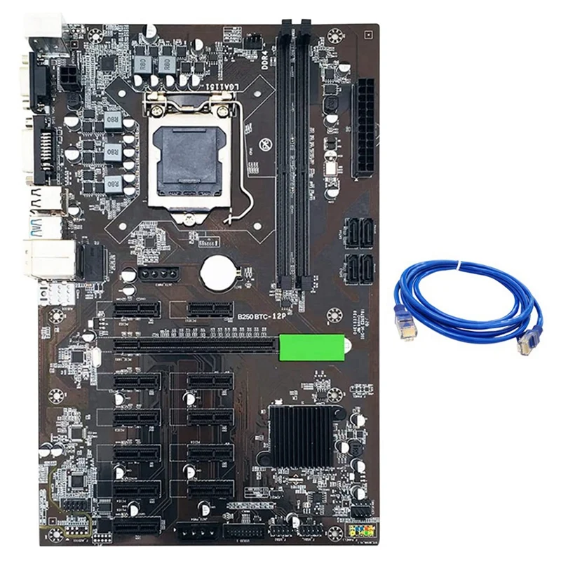 B250 BTC Mining Motherboard With RJ45 Network Cable Pcie X1 PCI-E X16 LGA 1151 DDR4 12Xgraphics Card Slot Mining Miner
B250 BTC Mining Motherboard With RJ45 Network Cable Pcie X1 PCI-E X16 LGA 1151 DDR4 12Xgraphics Card Slot Mining Miner