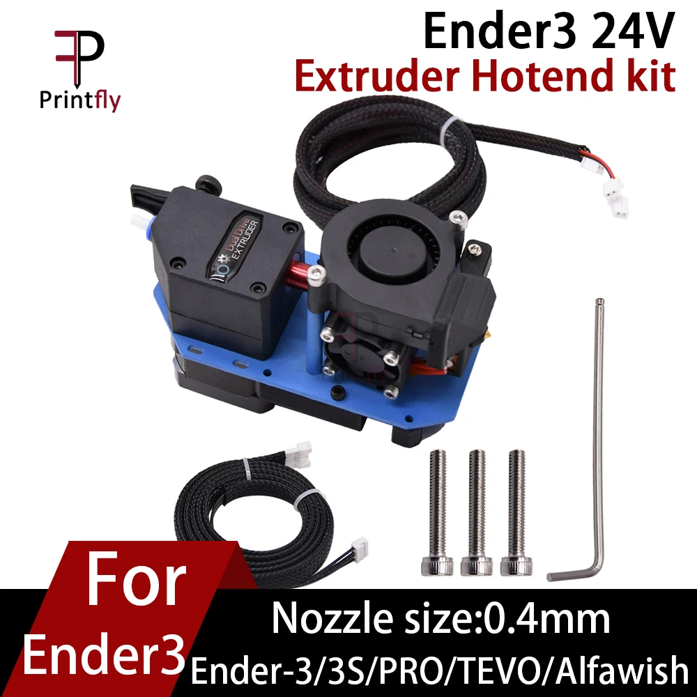 Printfly 3D Printer Parts Upgrade Bowden Extruder Hotend kit MK8 Nozzle 12V/24V Drive Direct Extruder kit Ender3/Ender-3V2/CR-10
Printfly 3D Printer Parts Upgrade Bowden Extruder Hotend kit MK8 Nozzle 12V/24V Drive Direct Extruder kit Ender3/Ender-3V2/CR-10