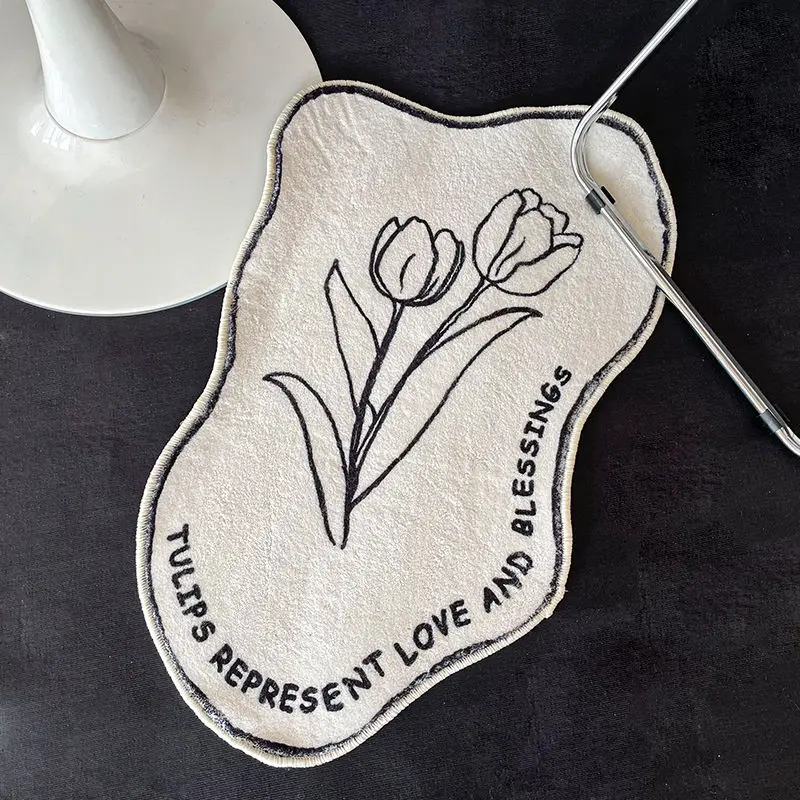 Simple Black WhiteTulip Balcony Bedroom Living Room Cloakroom Carpet Bathroom Non-slip Absorbent Waterproof Disposable Floor Mat
Simple Black WhiteTulip Balcony Bedroom Living Room Cloakroom Carpet Bathroom Non-slip Absorbent Waterproof Disposable Floor Mat