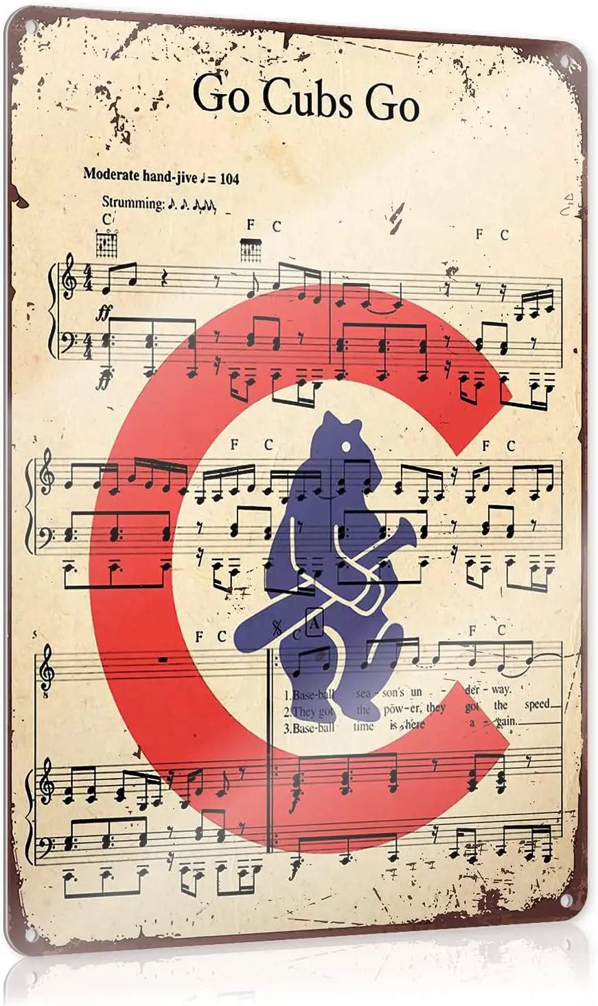 Gaeruite алюминиевый знак, Go Cubs Go Hey Chicago жестяной знак Настенный декор металлический знак, общественная вывеска, декоративная металлическая пла...
Gaeruite алюминиевый знак, Go Cubs Go Hey Chicago жестяной знак Настенный декор металлический знак, общественная вывеска, декоративная металлическая пла...