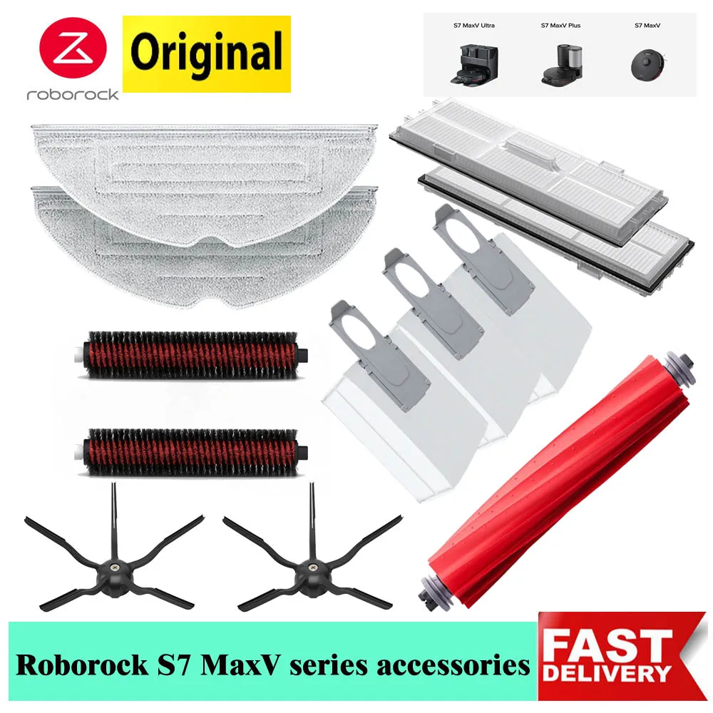 Original Roborock S7 MaxV Ultra Spare Parts Filter Side/Main Brush Mop Cloth Dust Bag S7maxv plus Robot Vacuum Cleaner Accessory
Original Roborock S7 MaxV Ultra Spare Parts Filter Side/Main Brush Mop Cloth Dust Bag S7maxv plus Robot Vacuum Cleaner Accessory