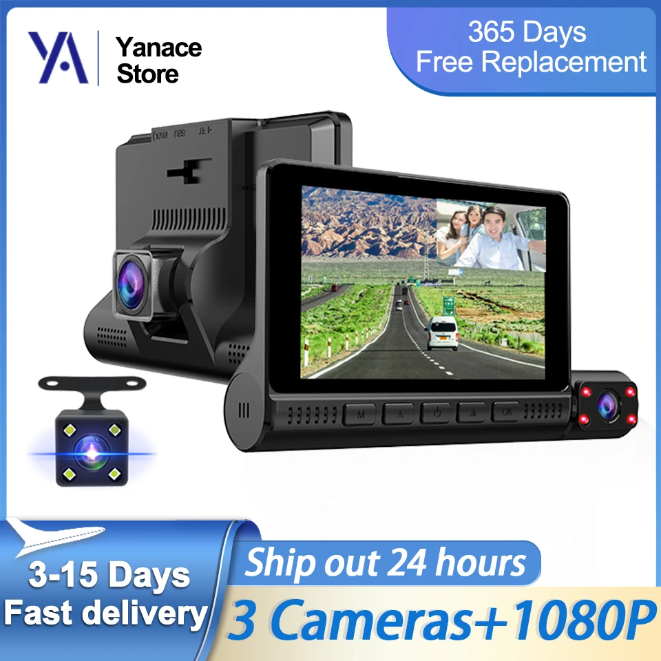 Yanace Car DVRs 4 Inch Screen Dash Cam 3 Cameras Lens Portable Video Recorder With Rearview Camera Auto Registrator Dash Camera
Yanace Car DVRs 4 Inch Screen Dash Cam 3 Cameras Lens Portable Video Recorder With Rearview Camera Auto Registrator Dash Camera