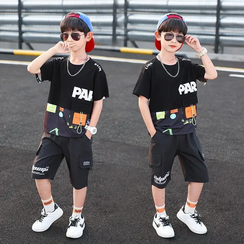 Children Summer Kids Clothing Tracksuit BoysTeen Outfit 4 6 8 9 10 12 14 Years Clothes Set T Shirt + Pants Casual Sports Suits
Children Summer Kids Clothing Tracksuit BoysTeen Outfit 4 6 8 9 10 12 14 Years Clothes Set T Shirt + Pants Casual Sports Suits