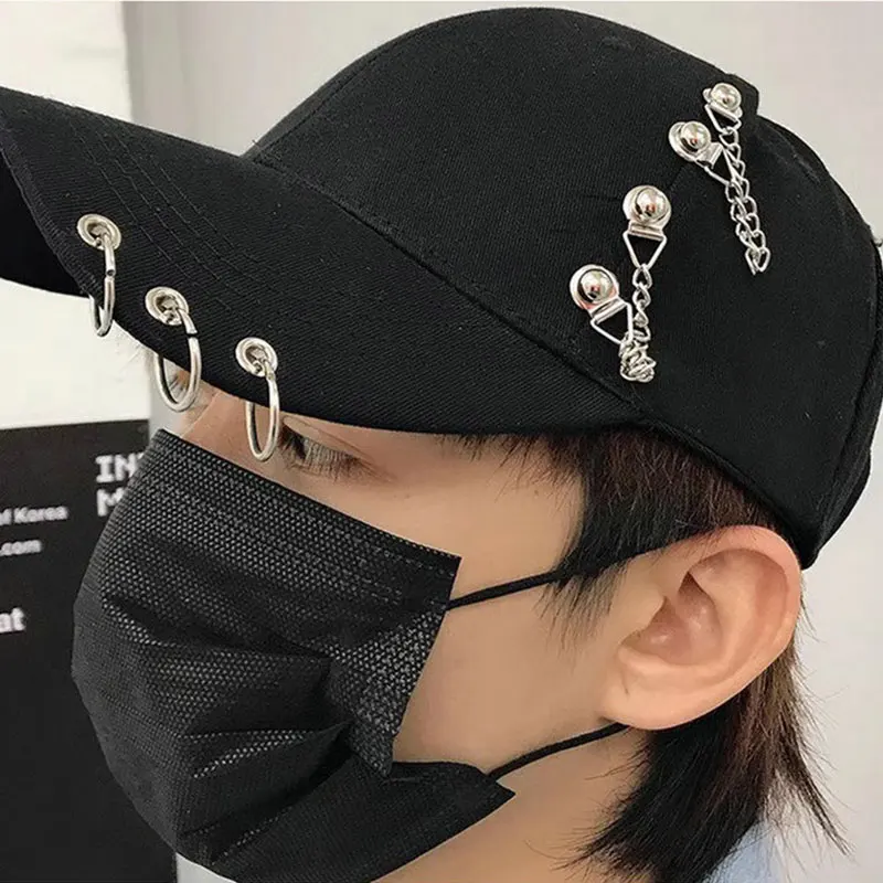 New Iron Rings Baseball Cap for Men Women Duck Tongue Hat Y2K Trucker Cap Hats Fashion Punk Snapback Sun Cap
New Iron Rings Baseball Cap for Men Women Duck Tongue Hat Y2K Trucker Cap Hats Fashion Punk Snapback Sun Cap