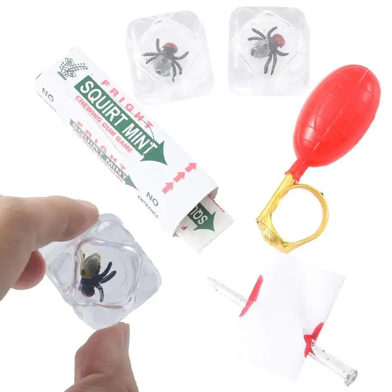 Prank Kit Halloween Prank Set With Water Spray Ring Piercing Nails Ice Bugs Flies Set Of 4 Surprising Prank Gag Gifts Party 
Prank Kit Halloween Prank Set With Water Spray Ring Piercing Nails Ice Bugs Flies Set Of 4 Surprising Prank Gag Gifts Party