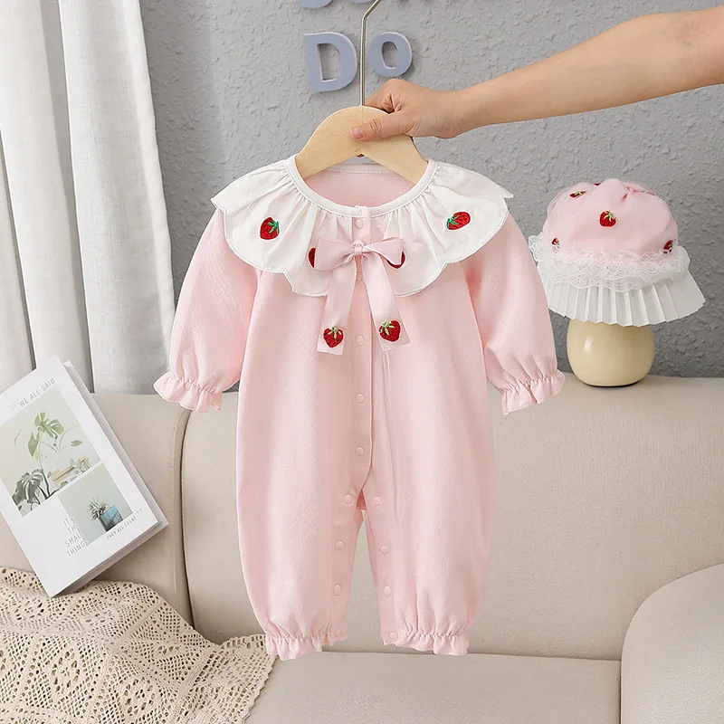 Children's clothing 2022 spring and autumn new baby one-piece suit baby strawberry long-sleeved romper newborn baby wrap
Children's clothing 2022 spring and autumn new baby one-piece suit baby strawberry long-sleeved romper newborn baby wrap