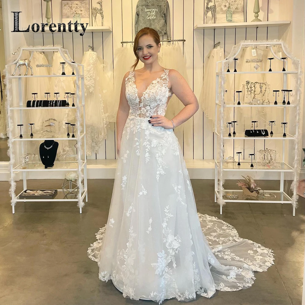 Lorentty Trendy Wedding Dress A-line Tank Sleeveless V-neck 2023 For Women Bride Tulle Appliques Vestidos De Novia Custom Made
Lorentty Trendy Wedding Dress A-line Tank Sleeveless V-neck 2023 For Women Bride Tulle Appliques Vestidos De Novia Custom Made