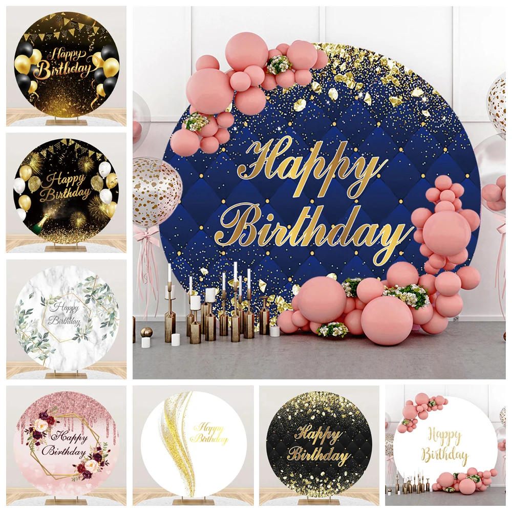 Golden Diamond Happy Birthday Party Blue Headboard Texture Round Photography Background Name Custom Poster Photocall Backdrop
Golden Diamond Happy Birthday Party Blue Headboard Texture Round Photography Background Name Custom Poster Photocall Backdrop