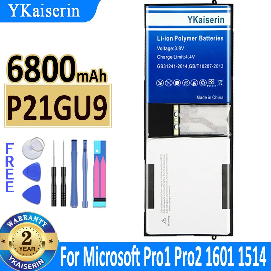 

Original YKaiserin 6800mah P21GU9 Laptop Battery For Microsoft Surface Pro 2 Pro2 1601 Pro 1 Pro1 1514 2ICP5/94/104 Batteria