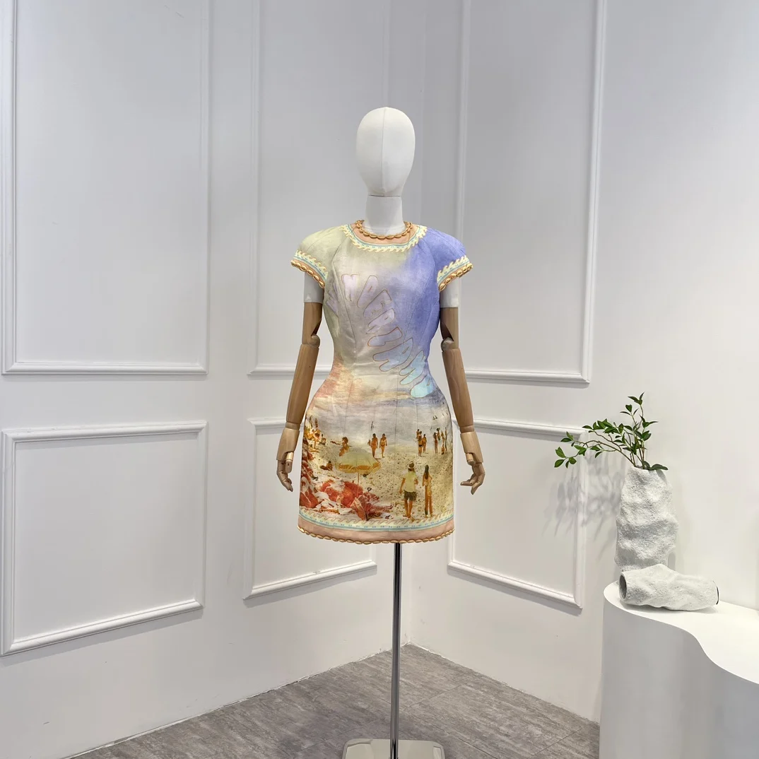 2023 New Cotton Linen Spring Summer High Quality Beach Style Sea Printing Shell Cap Sleeve Woman Mini Dress
2023 New Cotton Linen Spring Summer High Quality Beach Style Sea Printing Shell Cap Sleeve Woman Mini Dress