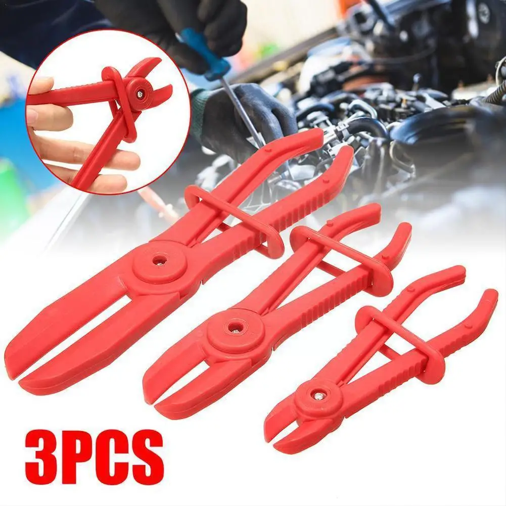 

3pcs/set Nylon Hose Clamp Tool Set Brake Fuel Water Clamp Hands Tools Repair Car Plier Free Tool Line Pliers Hose I0w4