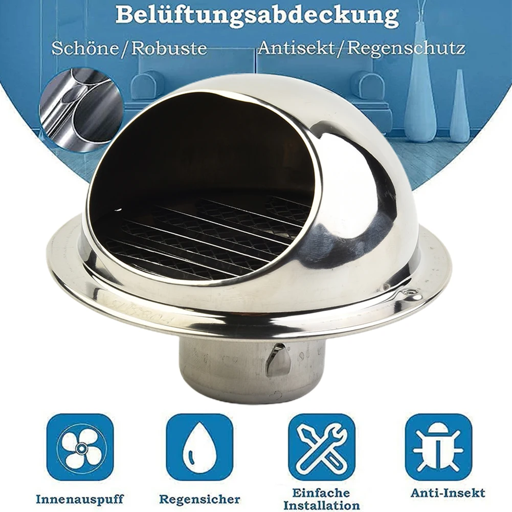 Stainless Steel Wall Ceiling Air Vent Ducting Ventilation Round Brushed Bull Nosed External Extractor Wall Vent Outlet 50mm
Stainless Steel Wall Ceiling Air Vent Ducting Ventilation Round Brushed Bull Nosed External Extractor Wall Vent Outlet 50mm