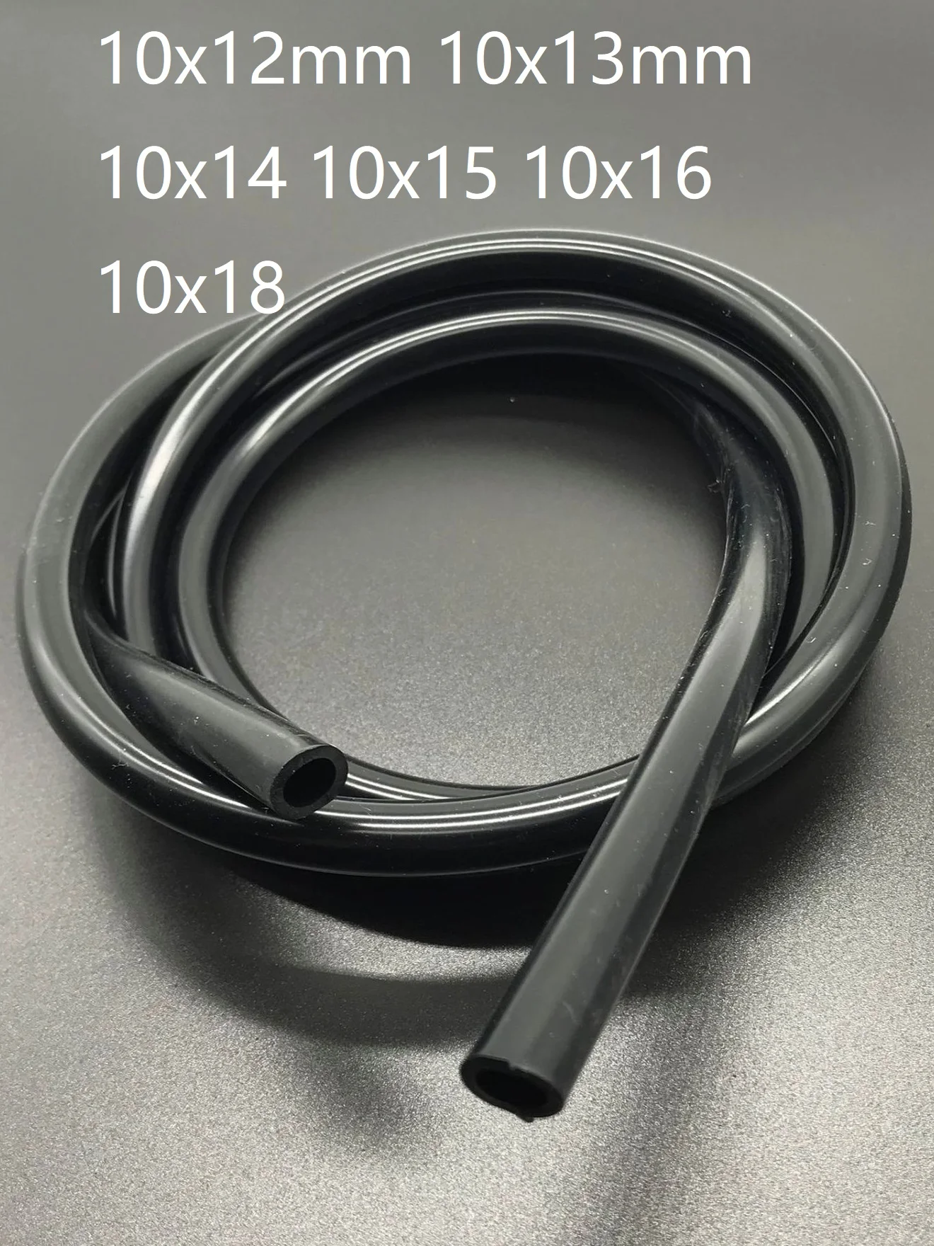10 мм id 10x12 10x13 10x14 10x15 10x16 10x18 черная силиконовая трубка гибкий шланг из силикагеля
