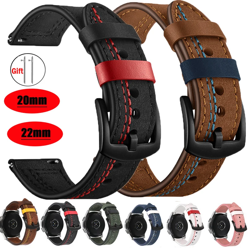 22 20mm Leather Strap For Samsung Galaxy Watch 5/4 Classic 44mm 40mm 46mm 42mm Smartwatch Bracelet Galaxy Watch 5 pro 45mm Band
22 20mm Leather Strap For Samsung Galaxy Watch 5/4 Classic 44mm 40mm 46mm 42mm Smartwatch Bracelet Galaxy Watch 5 pro 45mm Band