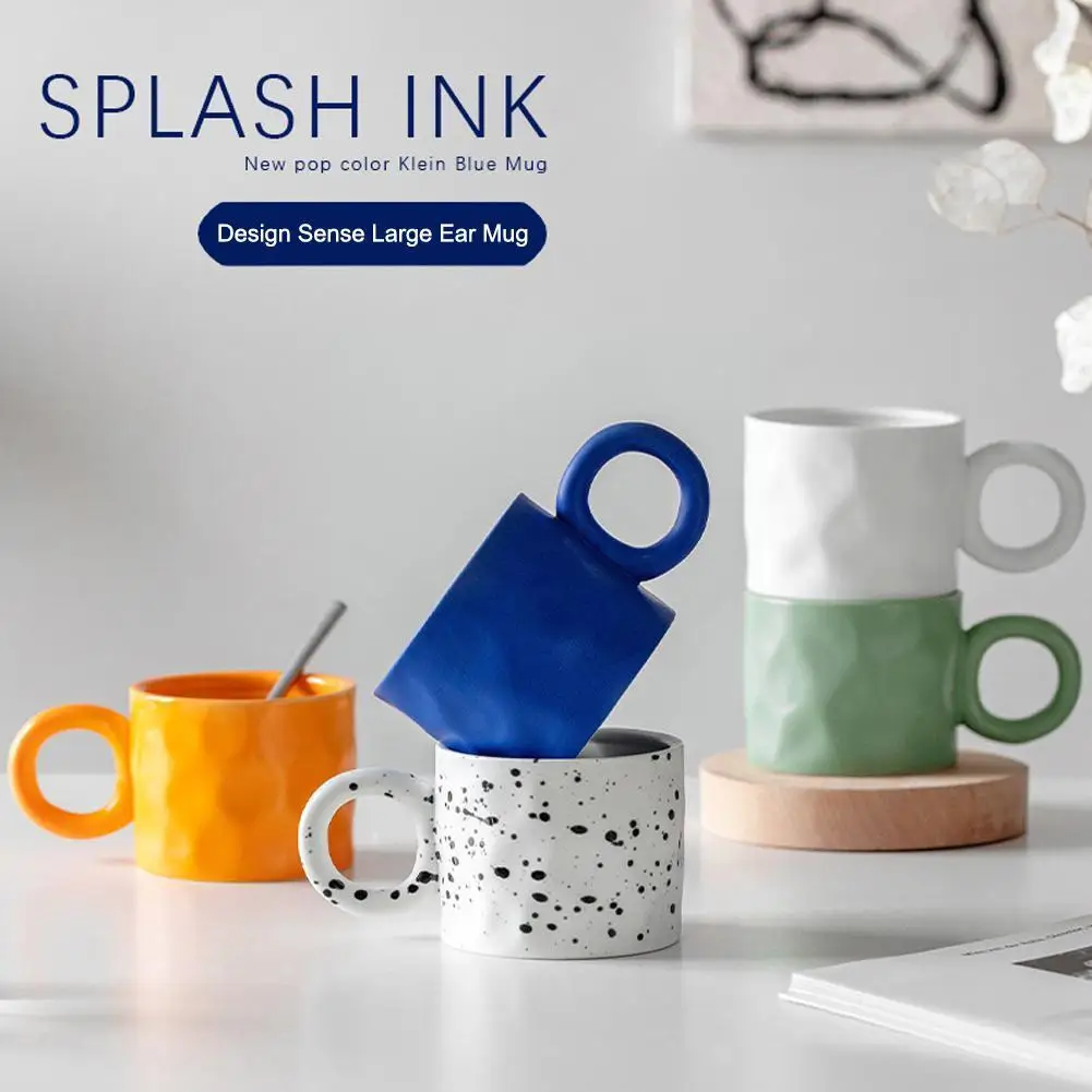 Klein Blue Ceramic Coffee Mug Creative Nordic Handmade Cup Handle Ceramic Mugs For Coffee Porcelain Mug Beer Cups Drin O9A0
Klein Blue Ceramic Coffee Mug Creative Nordic Handmade Cup Handle Ceramic Mugs For Coffee Porcelain Mug Beer Cups Drin O9A0