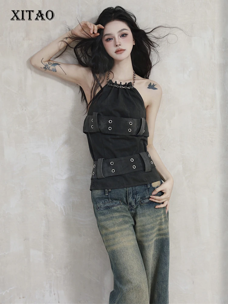 XITAO Vintage Chain Sling Fashion Backless Personality Bandage Trend Street Wind Women Summer Casual Temperament Top HQQ1149
XITAO Vintage Chain Sling Fashion Backless Personality Bandage Trend Street Wind Women Summer Casual Temperament Top HQQ1149