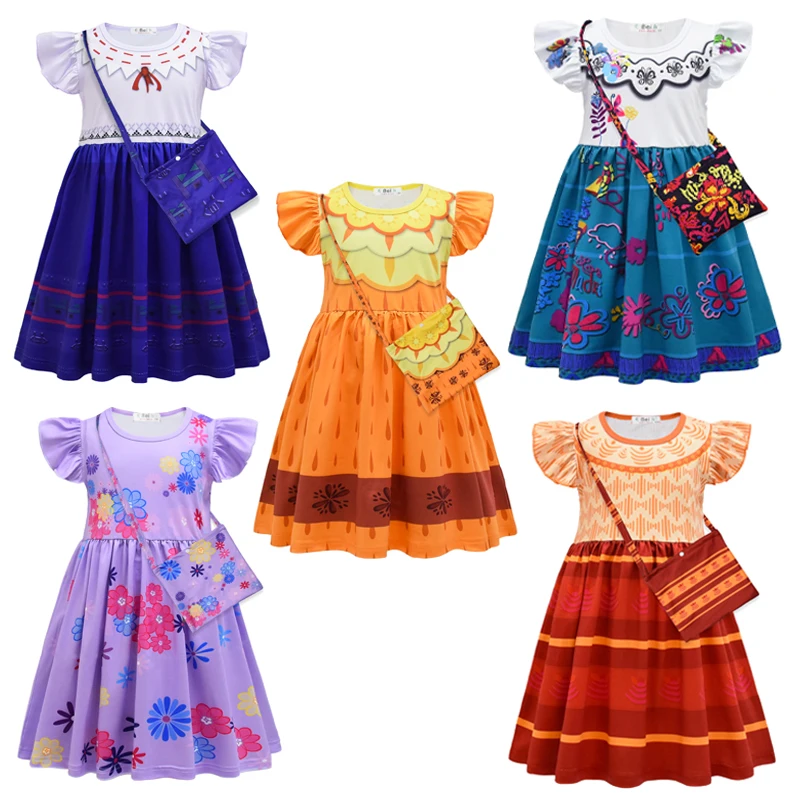 New Encanto Dress Mirabel Cosplay Princess Dress + Bag Wedding Princess Dresses Birthday Party Dress Baby Clothes Girls Dress
New Encanto Dress Mirabel Cosplay Princess Dress + Bag Wedding Princess Dresses Birthday Party Dress Baby Clothes Girls Dress