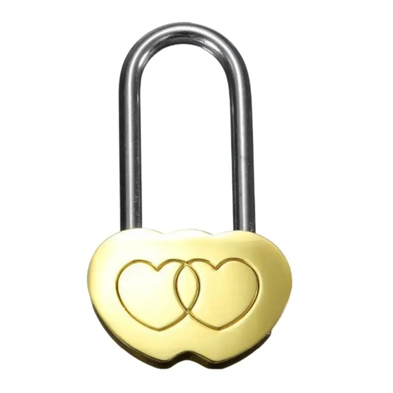

Personalized Padlock Engraved Double Heart Love Lock Valentines Anniversary Day Gifts Couple Christmas Gift