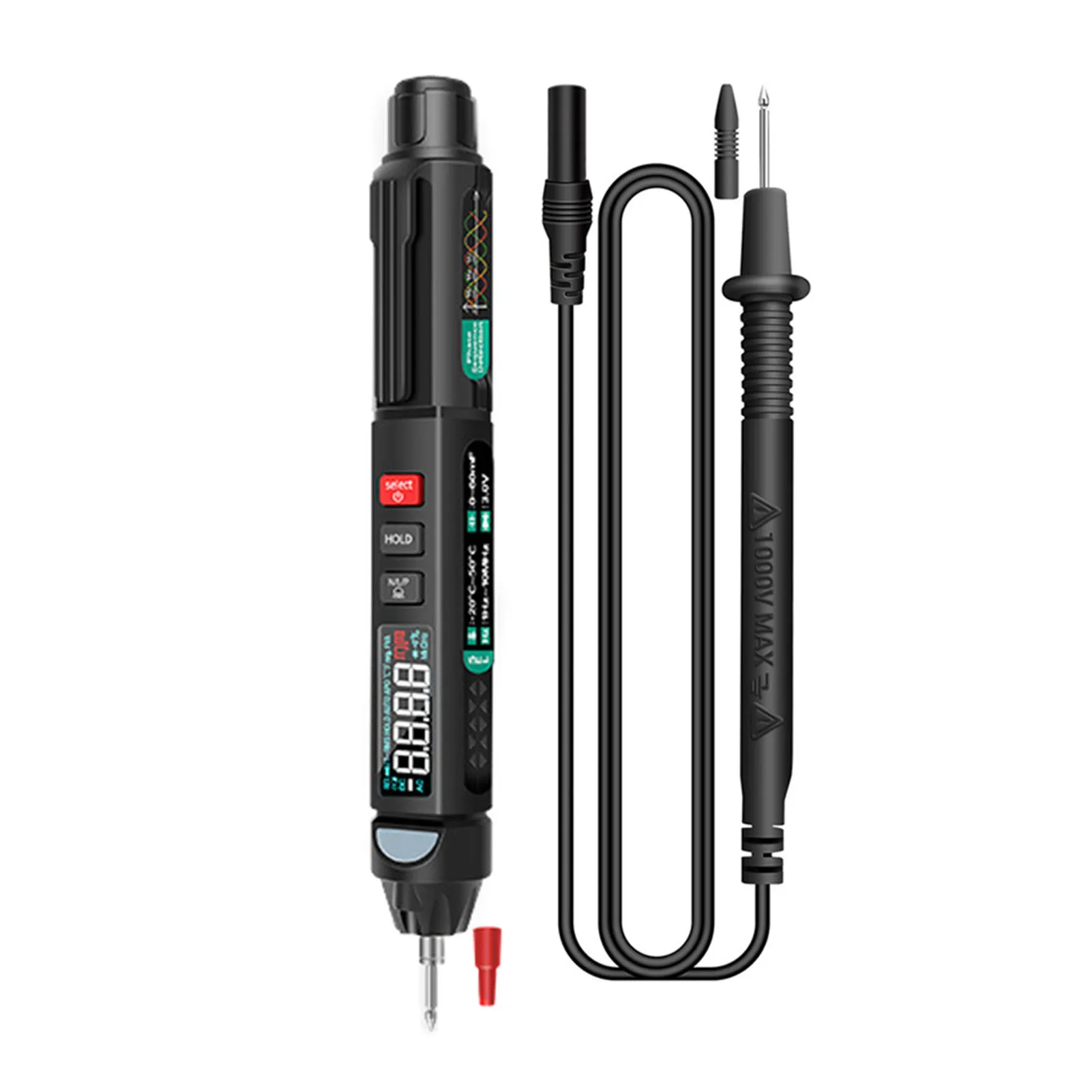 Diode Tester Auto Ranging 6000 Counts Digital Multimeter NCV Resistance Capacitance Data Hold Portable Pen Type AC DC Voltage
Diode Tester Auto Ranging 6000 Counts Digital Multimeter NCV Resistance Capacitance Data Hold Portable Pen Type AC DC Voltage