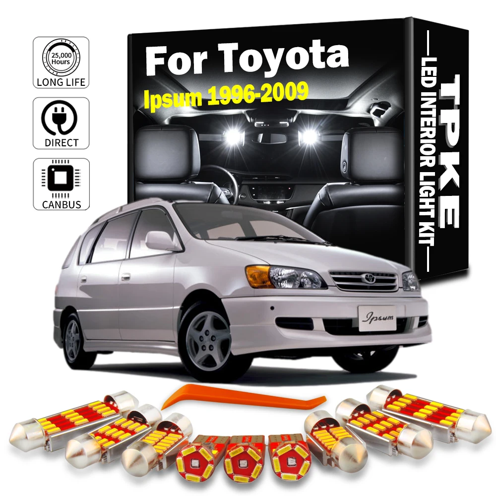TPKE светодиодная внутренняя карта купольного света для Toyota Ipsum 1996-2005 2006 2007 2008 2009 автомобильные аксессуары светодиодные лампы Canbus без ошибок
TPKE светодиодная внутренняя карта купольного света для Toyota Ipsum 1996-2005 2006 2007 2008 2009 автомобильные аксессуары светодиодные лампы Canbus без ошибок