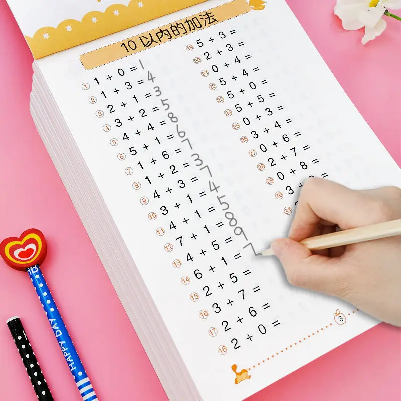 Handwritten Arithmetic Exercise Books Notebooks Adding and Subtracting Students' Arithmetic and Mental Arithmetic Exercises
Handwritten Arithmetic Exercise Books Notebooks Adding and Subtracting Students' Arithmetic and Mental Arithmetic Exercises