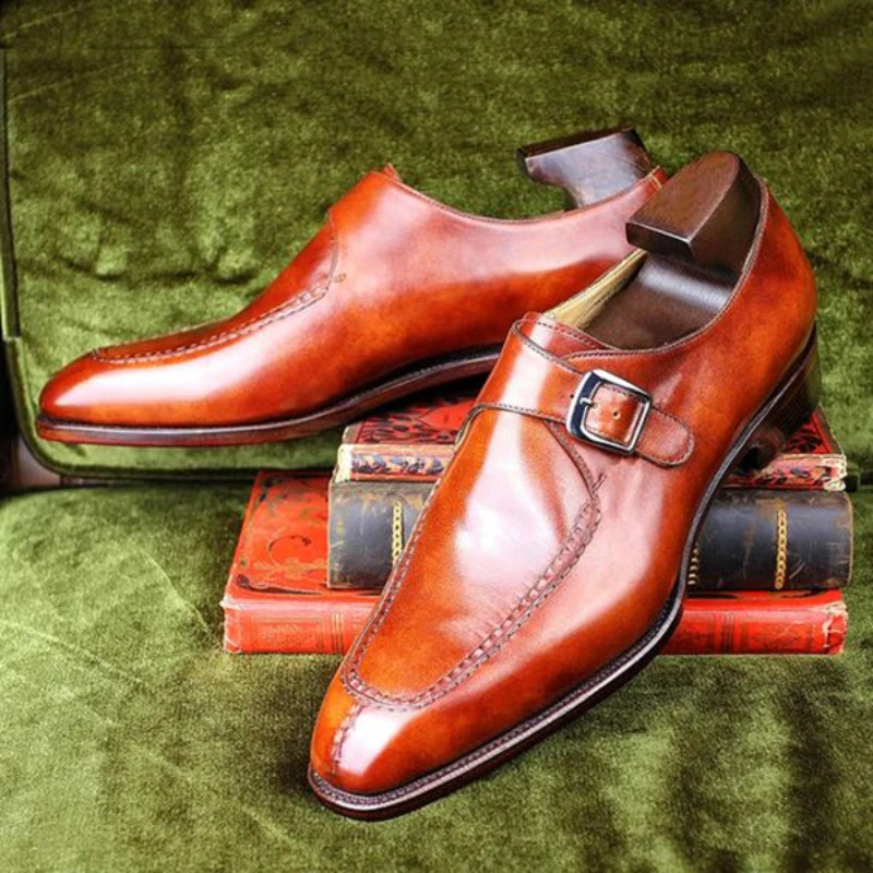 Monk Shoes Men PU Leather Solid Color Buckle Round Head Flat Bottom Fashion Trend Versatile Belt Buckle Decoration KD412
Monk Shoes Men PU Leather Solid Color Buckle Round Head Flat Bottom Fashion Trend Versatile Belt Buckle Decoration KD412