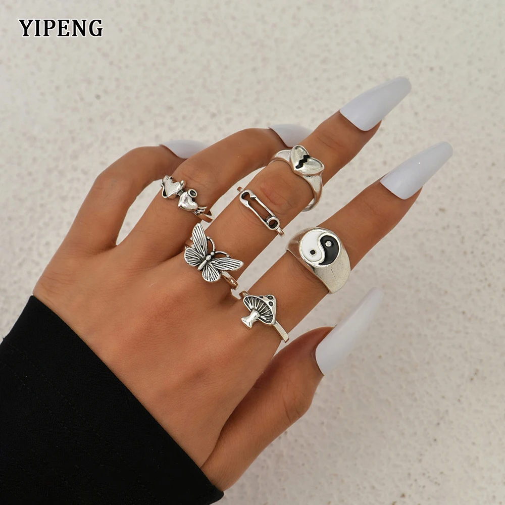 10/30 sets Silver Butterfly Ring Set Chunky 6PCS Gothic Jewelry for Women The Most Sold on Aliexpress 2022 Cheap Things
10/30 sets Silver Butterfly Ring Set Chunky 6PCS Gothic Jewelry for Women The Most Sold on Aliexpress 2022 Cheap Things