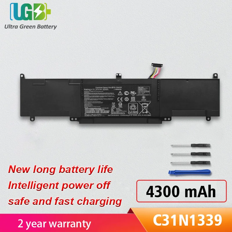 UGB New C31N1339 Battery For ASUS Zenbook UX303L UX303LN Transformer Book TP300L TP300LA TP300LJ Q302L Q302LA Q302LG
UGB New C31N1339 Battery For ASUS Zenbook UX303L UX303LN Transformer Book TP300L TP300LA TP300LJ Q302L Q302LA Q302LG