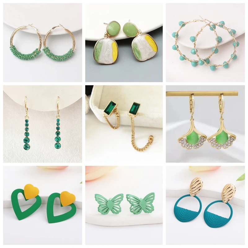 Green Color Crystal Dangle Earrings for Women Flower Pendants Imitation Pearl Earrings Metal Leaves pendientes Party Gift
Green Color Crystal Dangle Earrings for Women Flower Pendants Imitation Pearl Earrings Metal Leaves pendientes Party Gift