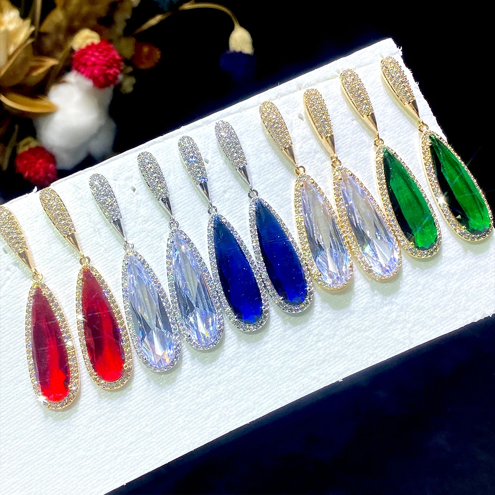 ASNORA Shiny Water Drop Dangle Cubic Zirconia Long Earring for Women High Quality Fashion Party Wedding Jewelry Accessories
ASNORA Shiny Water Drop Dangle Cubic Zirconia Long Earring for Women High Quality Fashion Party Wedding Jewelry Accessories