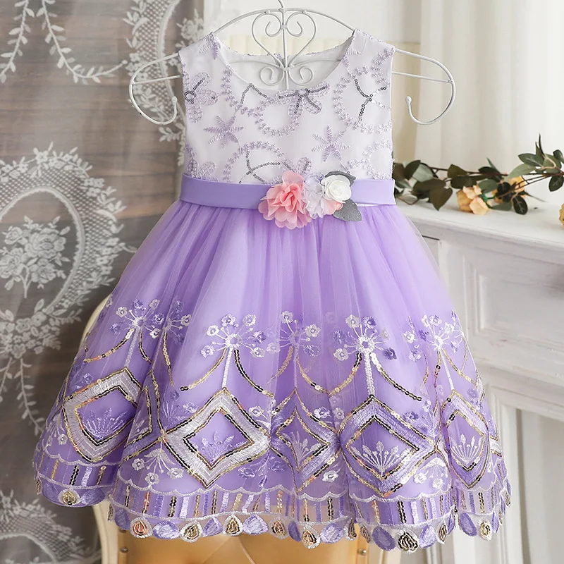 Summer 2022 New Arrivals Girls Sleeveless O Neck Sparkly Sequins Purple Blue Designer Elegant Evening Party Girl Dresses 4-7T
Summer 2022 New Arrivals Girls Sleeveless O Neck Sparkly Sequins Purple Blue Designer Elegant Evening Party Girl Dresses 4-7T